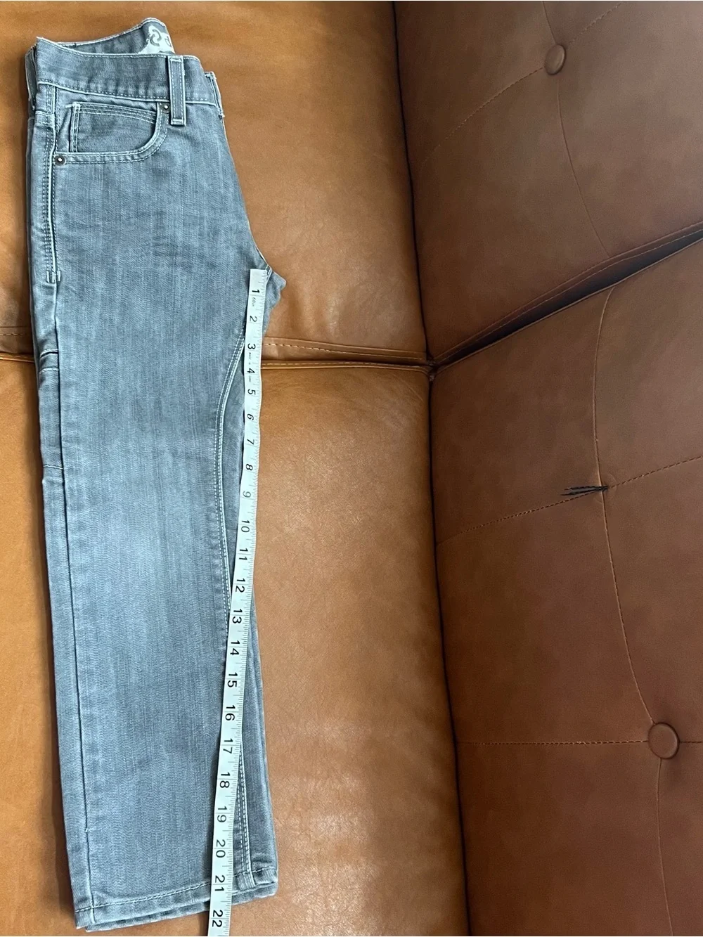 Denizen Levi's Kids Boys Sz 8 216 Skinny Jeans Gray Denim Straight Leg Jeans